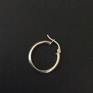 Sterling Silver Single Hoop Earring